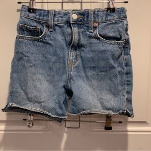 Old Navy Blue High-Rise Slouchy Straight Jean Shorts Built-In Tough Size 8